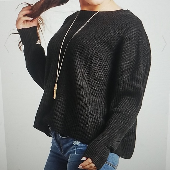 Round Neck Long Sleeves Sweater - Picture 2 of 8